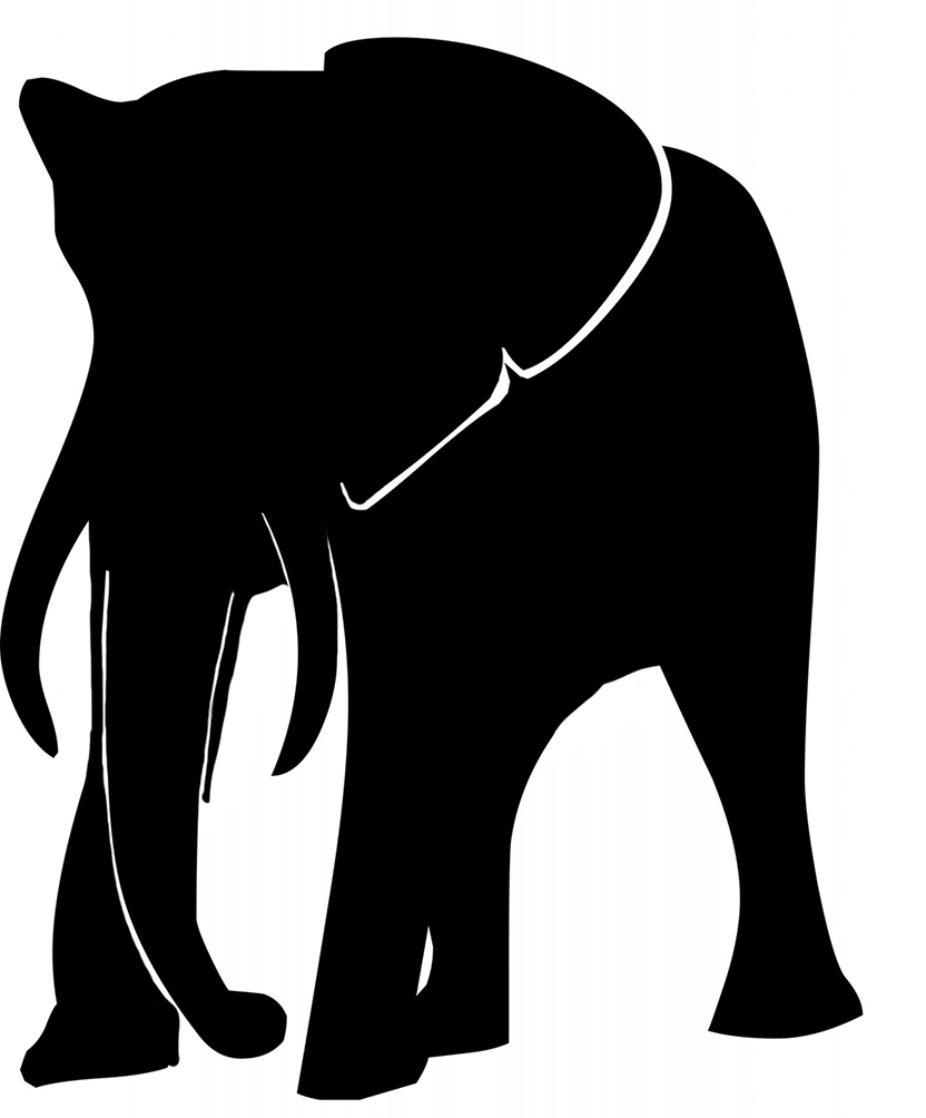 silhouette elephant clip art free - photo #50