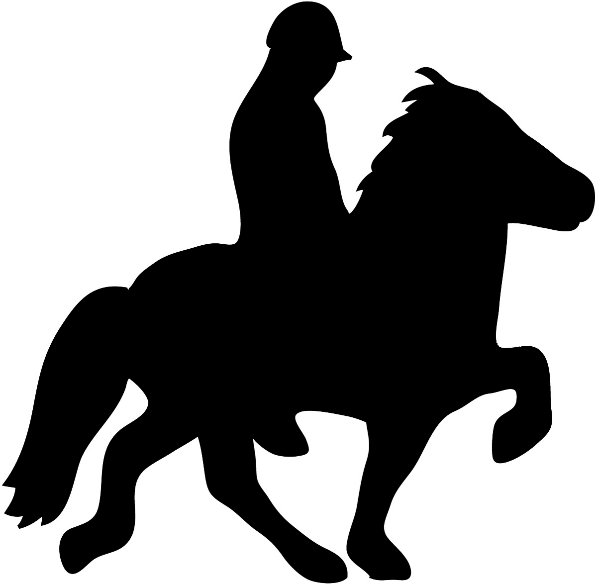 free clip art horse and rider silhouette - photo #12