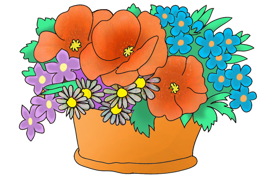 free clip art flower baskets - photo #13