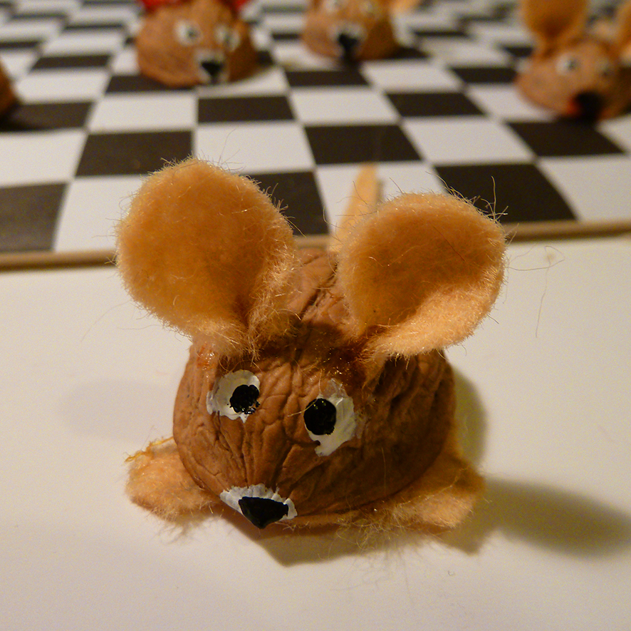 Christmas craft with walnuts