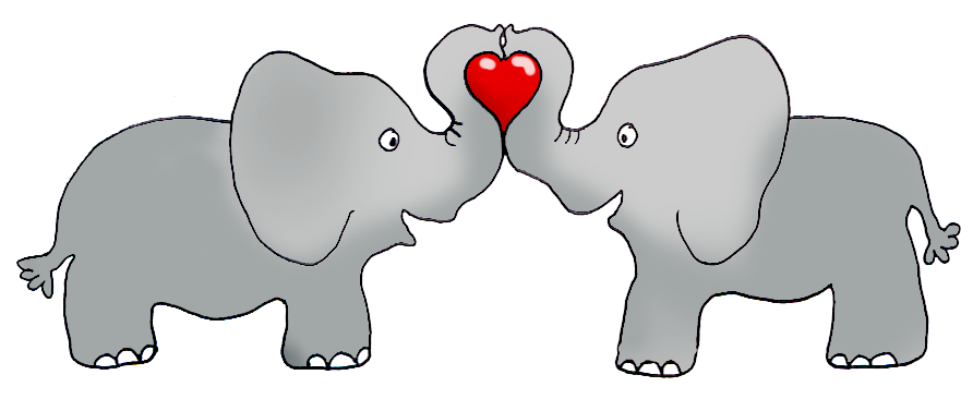 elephant love clipart - photo #2