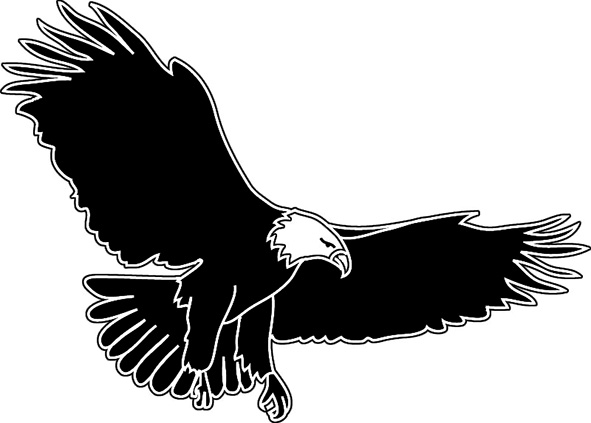clipart eagle black and white - photo #39