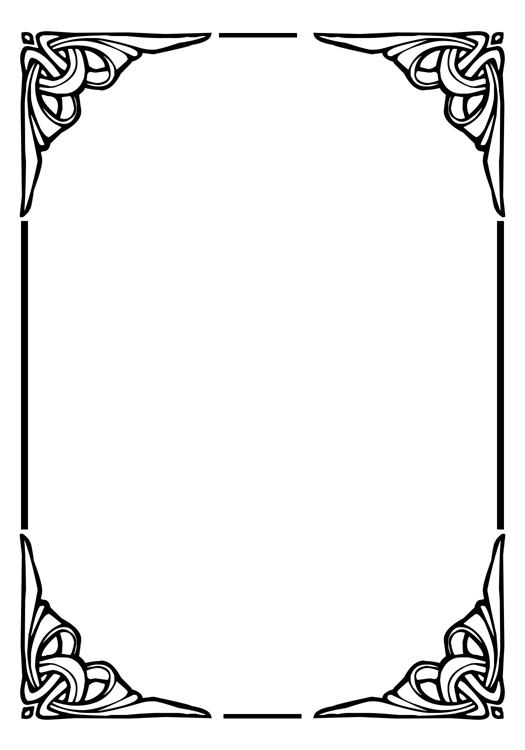 free black and white clipart of frames - photo #48