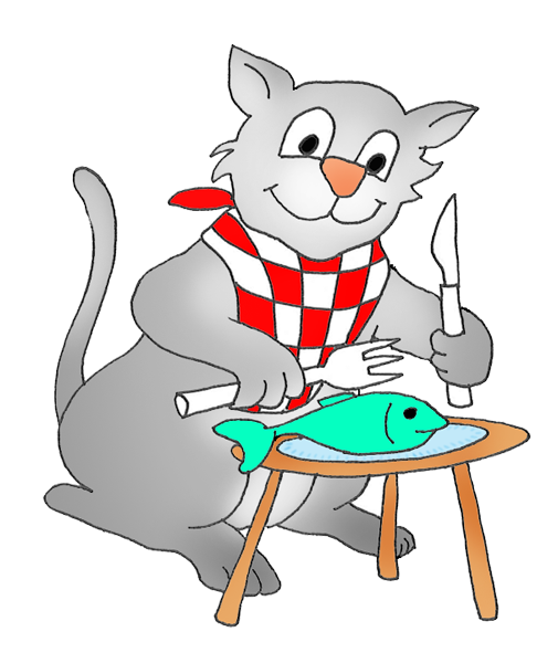 clipart cat eating - photo #6
