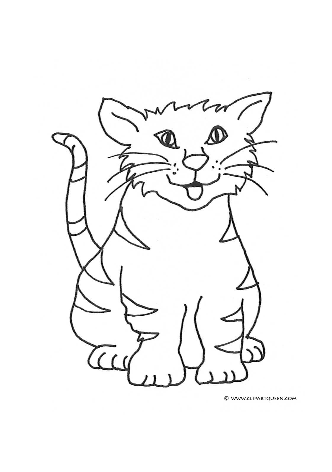 tabby cat coloring pages - photo #16