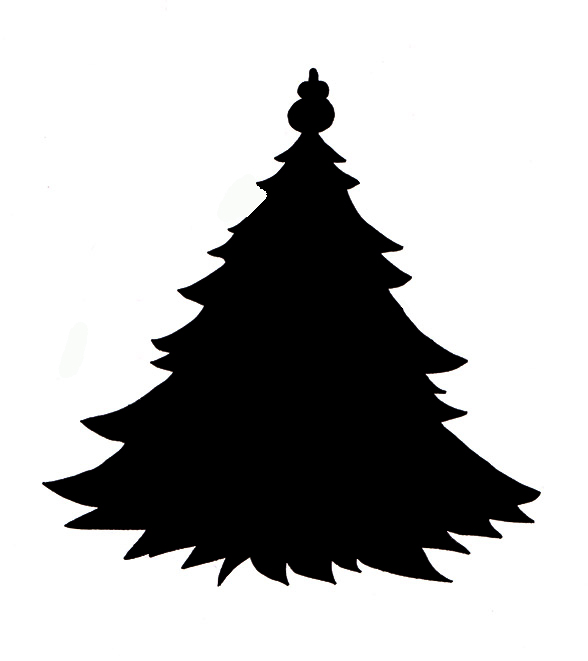 christmas tree silhouette clip art free - photo #3