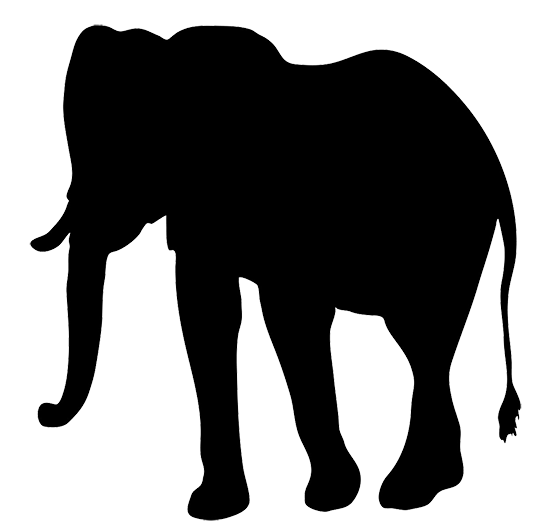 free clip art elephant silhouette - photo #25