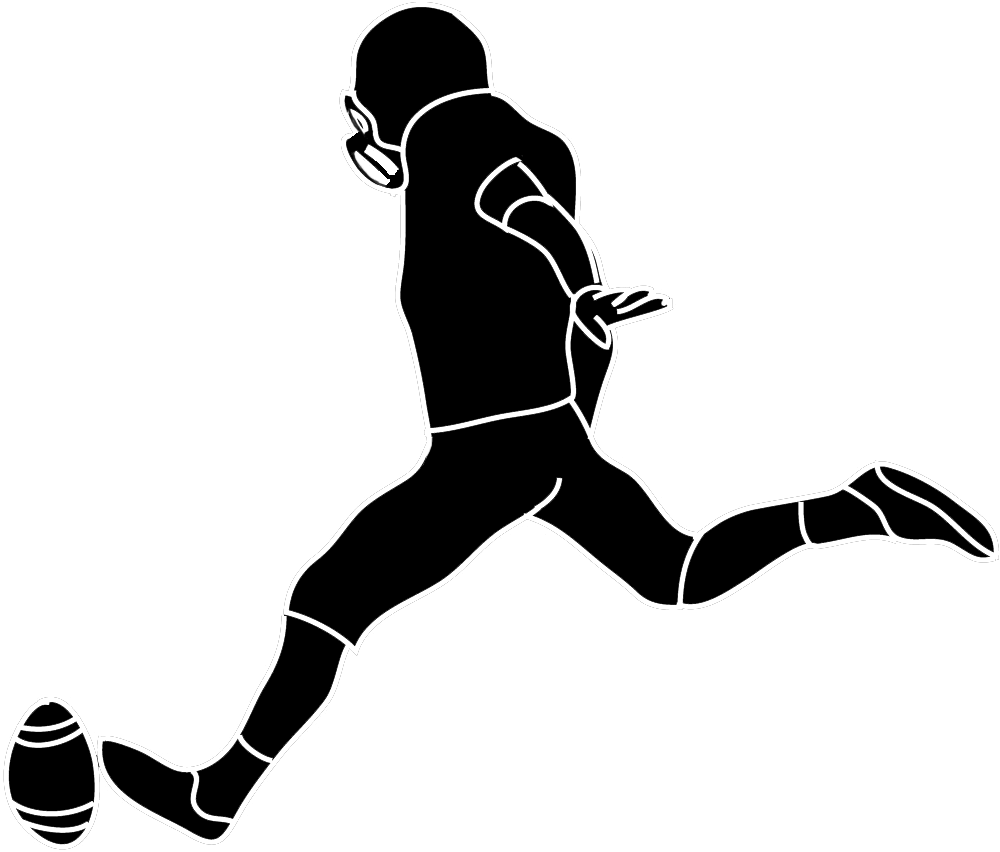 clipart football players silhouette - photo #17