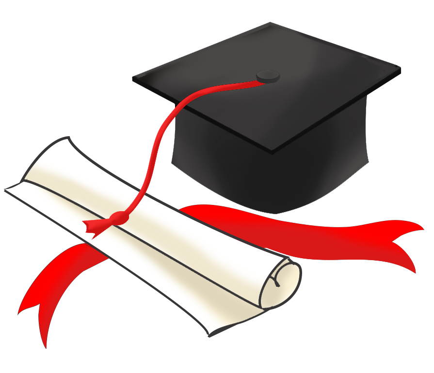 free clipart graduation cap and diploma - photo #23