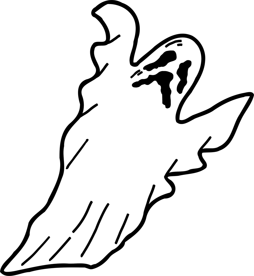 free black and white ghost clipart - photo #43