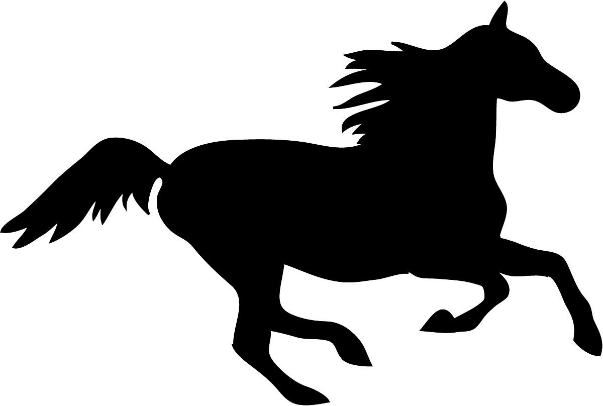 clip art horse silhouette free-#41