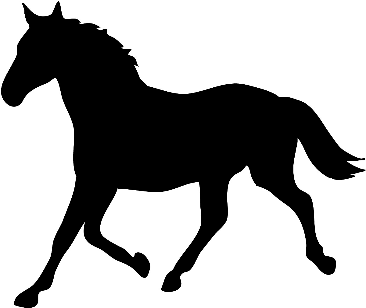 clip art horse silhouette free-#12