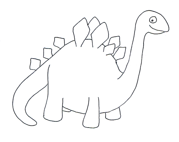 free black and white clipart of dinosaurs - photo #31