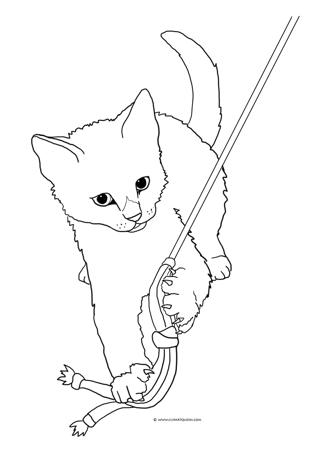 tabby cat coloring pages - photo #2