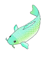 sketches of koi fish green
