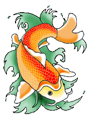 koi fish sketches waves gif