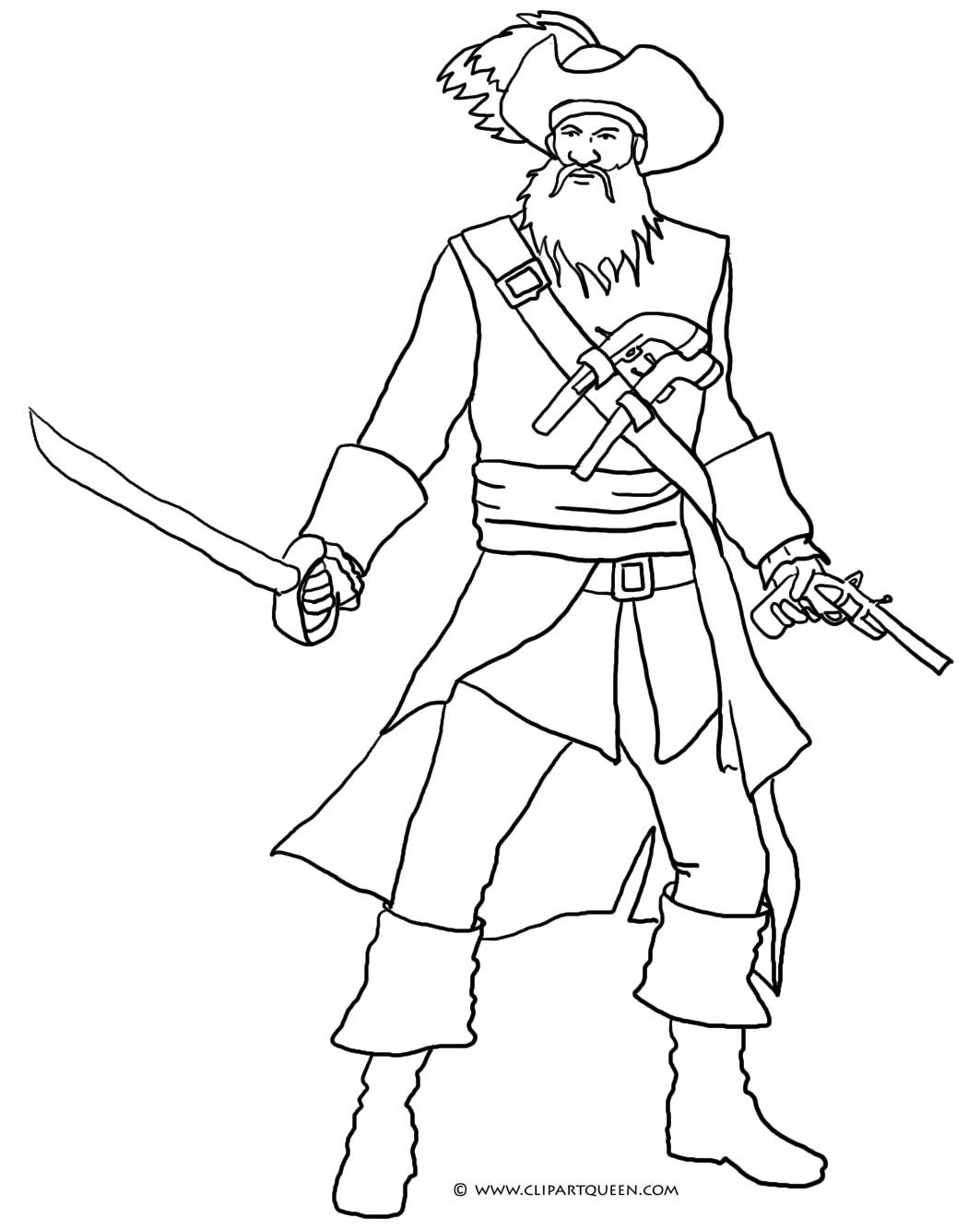 pirate coloring pages templates - photo #24