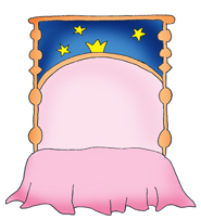 Princess border bed clip art