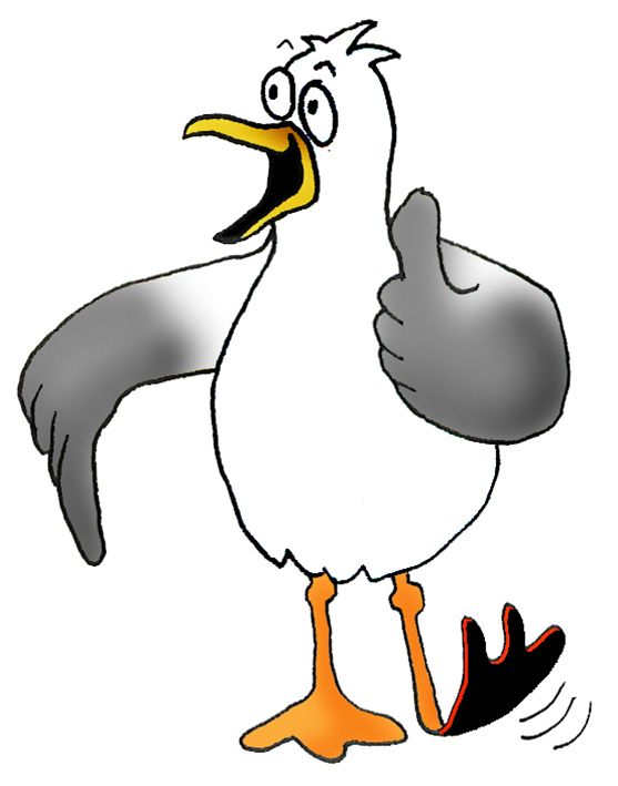 free clip art seagull cartoon - photo #4