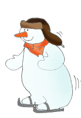 snowman clipart skating snowman