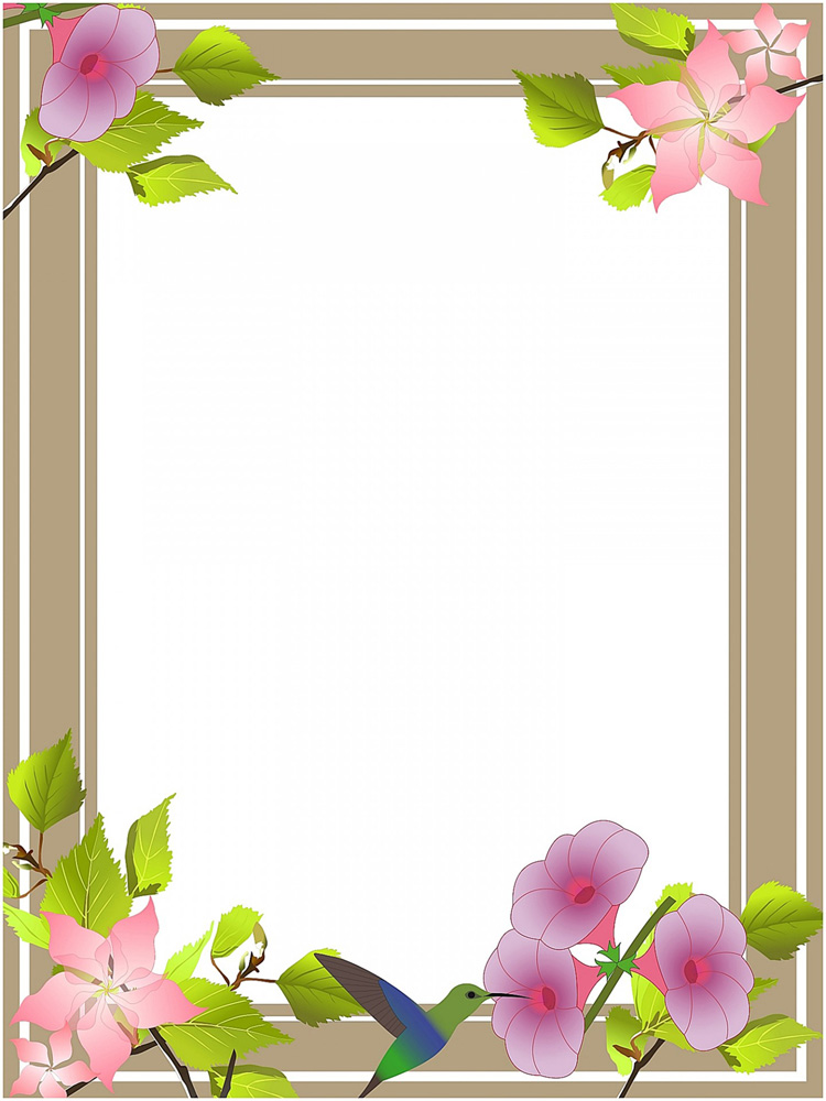 clipart flower border frame - photo #12