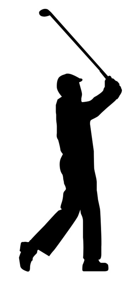 free golf clipart black and white - photo #44
