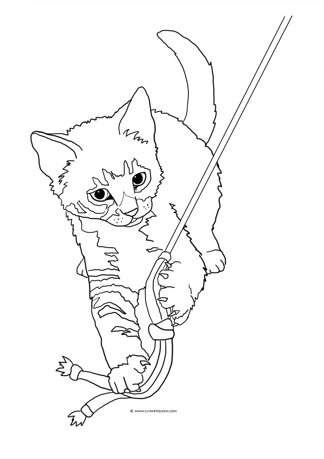 tabby cat coloring pages - photo #7