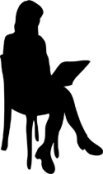 silhouette of woman on chair