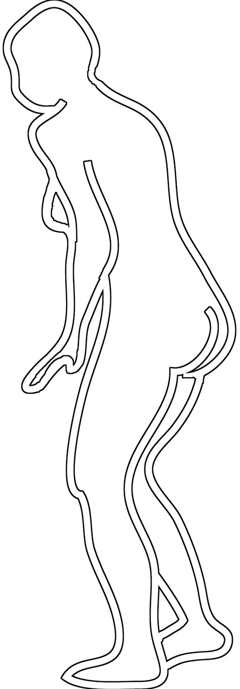 Woman silhouette stroke