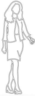 female silhouette business woman walking