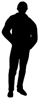 silhouette of man