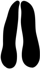 roe deer paw print clipart
