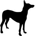 dog silhouette black