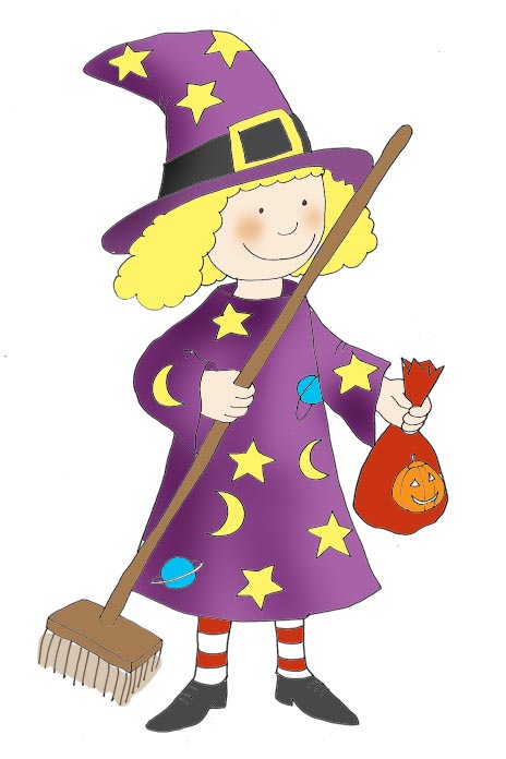 halloween party guest little witch