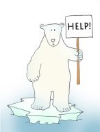 Endangered polar bears clip art