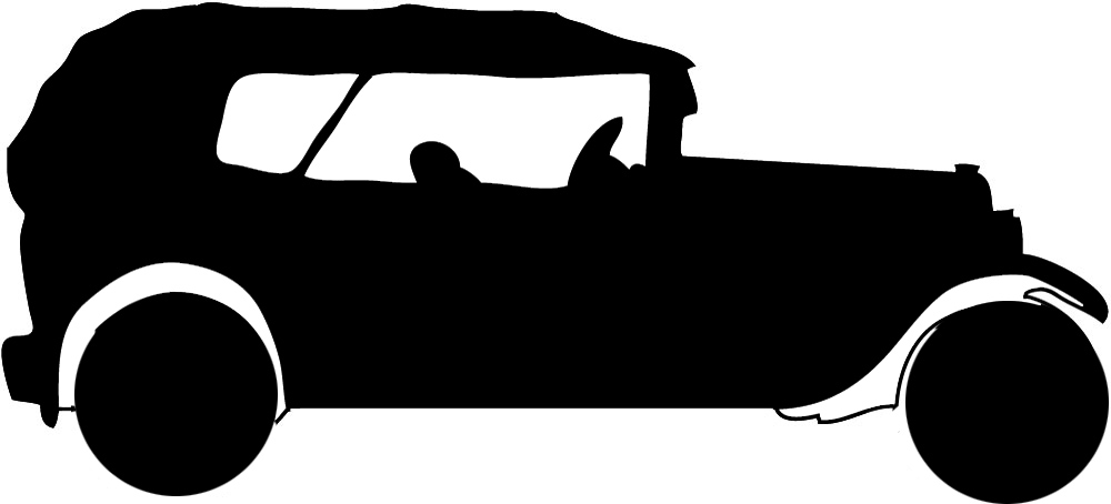 silhouette clipart old car
