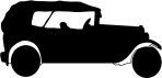 silhouette clipart old car