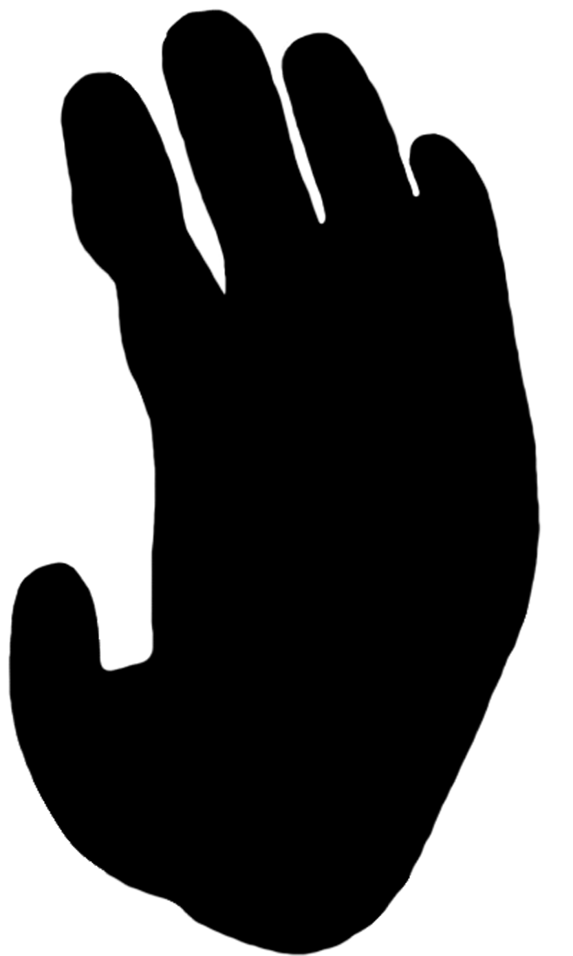 female orangutan paw print clipart