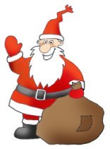 father christmas with presents
