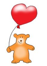 kids valentine cards teddy bear balloon heart