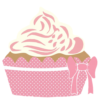 pink cup cake for tea party
