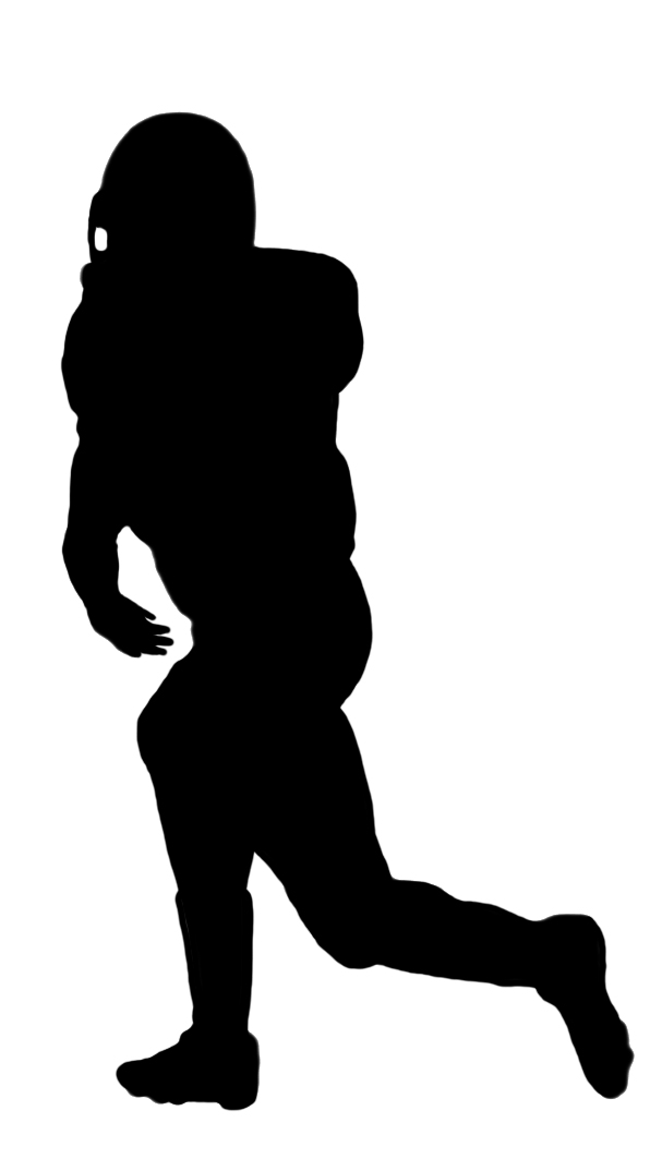silhouette of football player
