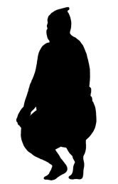 silhouette of sumo Wrestler