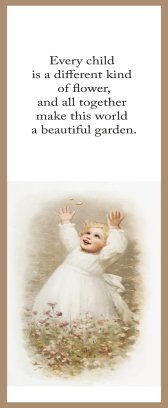 bookmark with quote and drawing of child