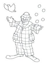 Sketch party clip art clown