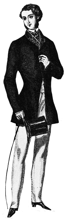 young man's fashion clothes 1852