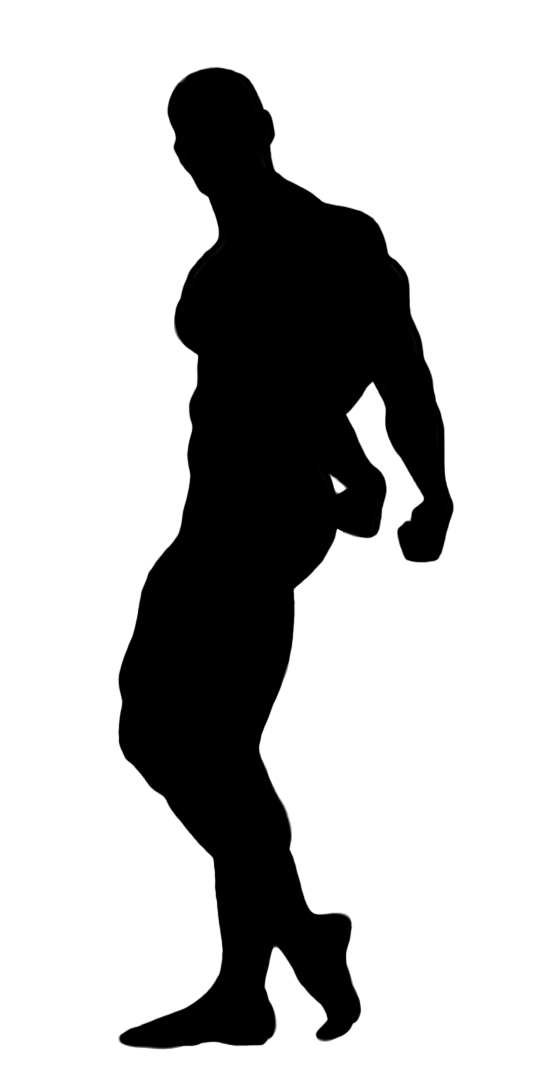 bodybuilder posing clipart