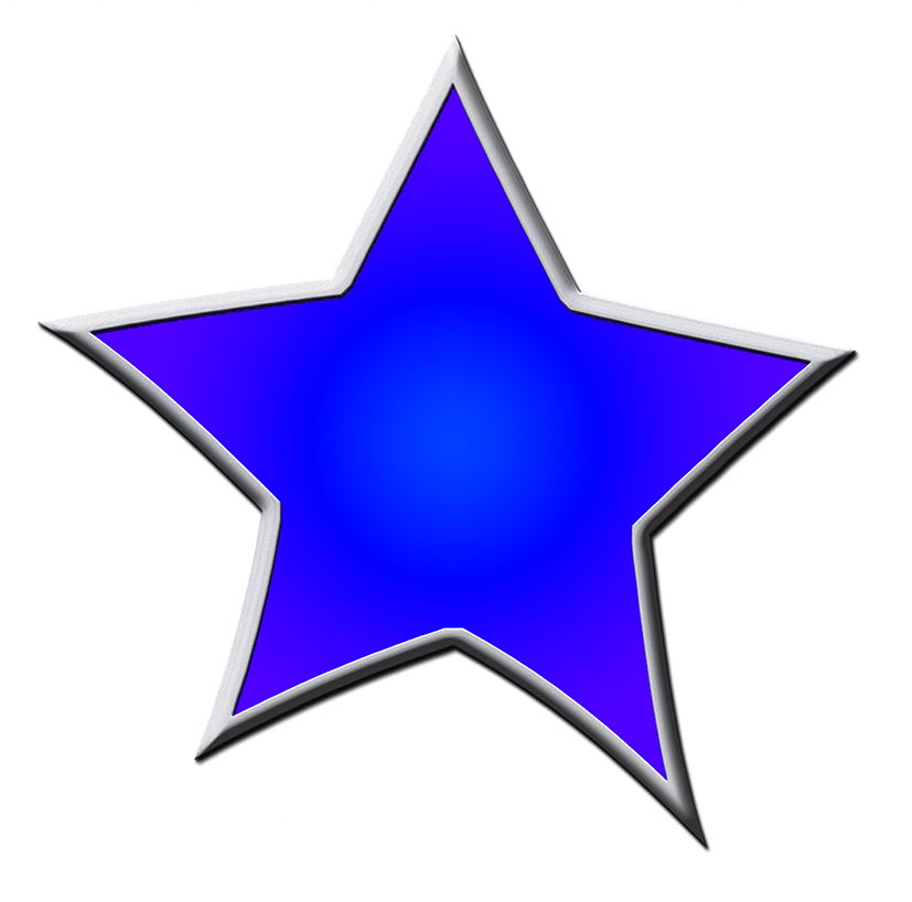 dark blue framed star