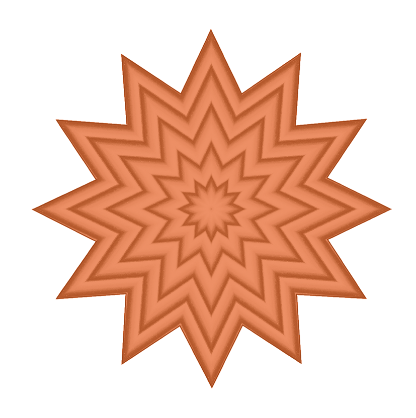 orange star pattern