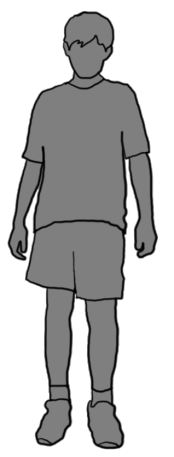 grey silhouette of boy